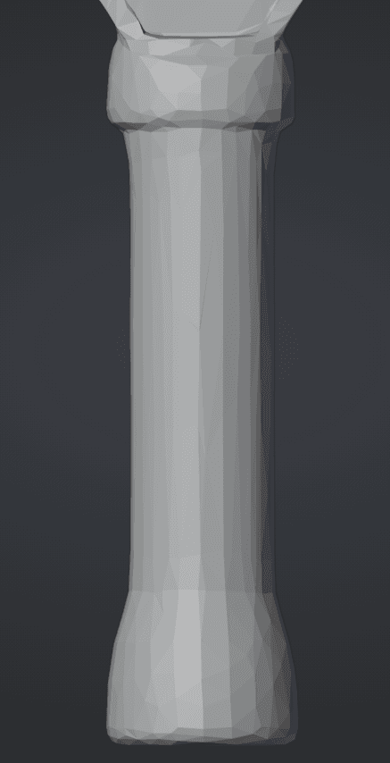 AI Full Handle showing lumpy edge